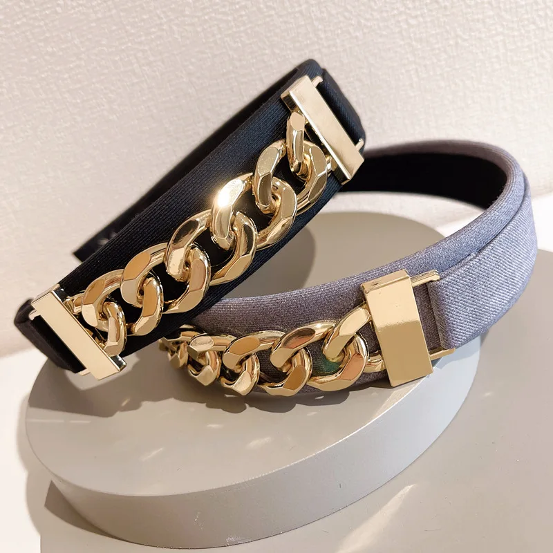 High Quality Metal Chain Headbands For Women Hairbands Korea Hair Accessories Colorful Hairband Head Wrap Hair Band
High Quality Metal Chain Headbands For Women Hairbands Korea Hair Accessories Colorful Hairband Head Wrap Hair Band