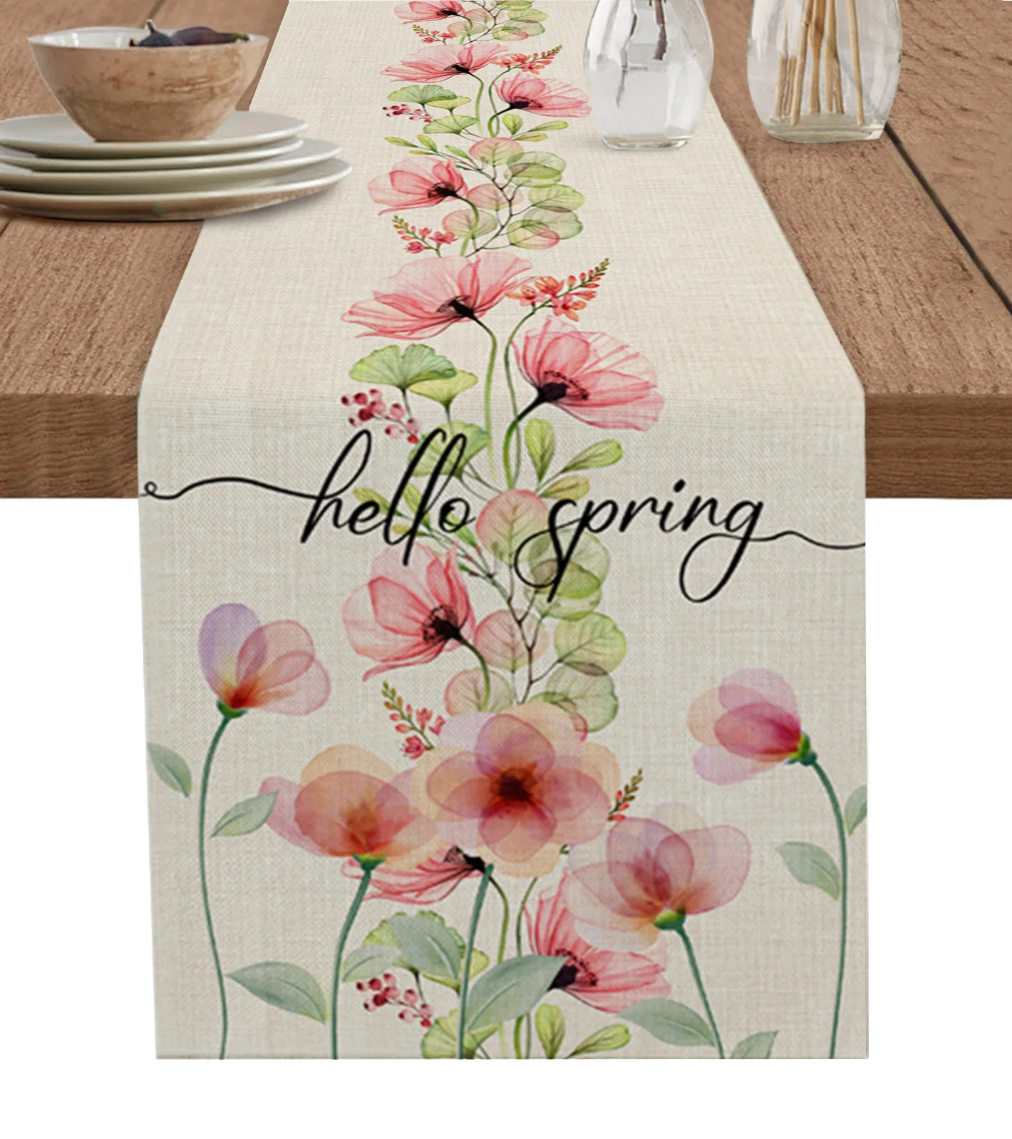 Цветы, акварель, ручная роспись, декоративная дорожка для стола, домашний декор, украшение для обеденного стола, декор для стола 
Цветы, акварель, ручная роспись, декоративная дорожка для стола, домашний декор, украшение для обеденного стола, декор для стола