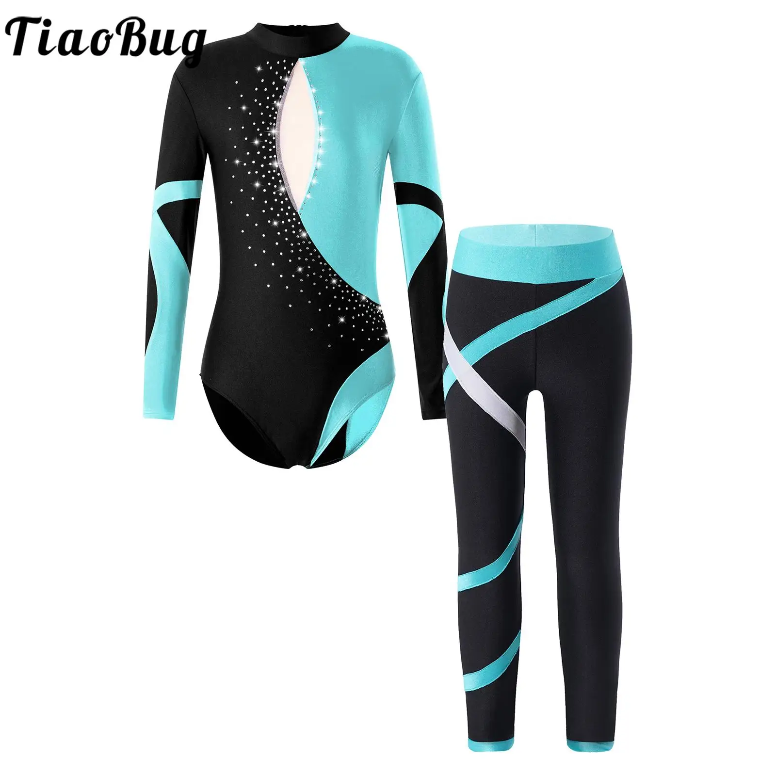 Kids Girls Long Sleeve Shiny Rhinestones Open Back Leotard with Leggings Ballet Set Dance Bodysuit for Sports Gymnastic Skating
Kids Girls Long Sleeve Shiny Rhinestones Open Back Leotard with Leggings Ballet Set Dance Bodysuit for Sports Gymnastic Skating