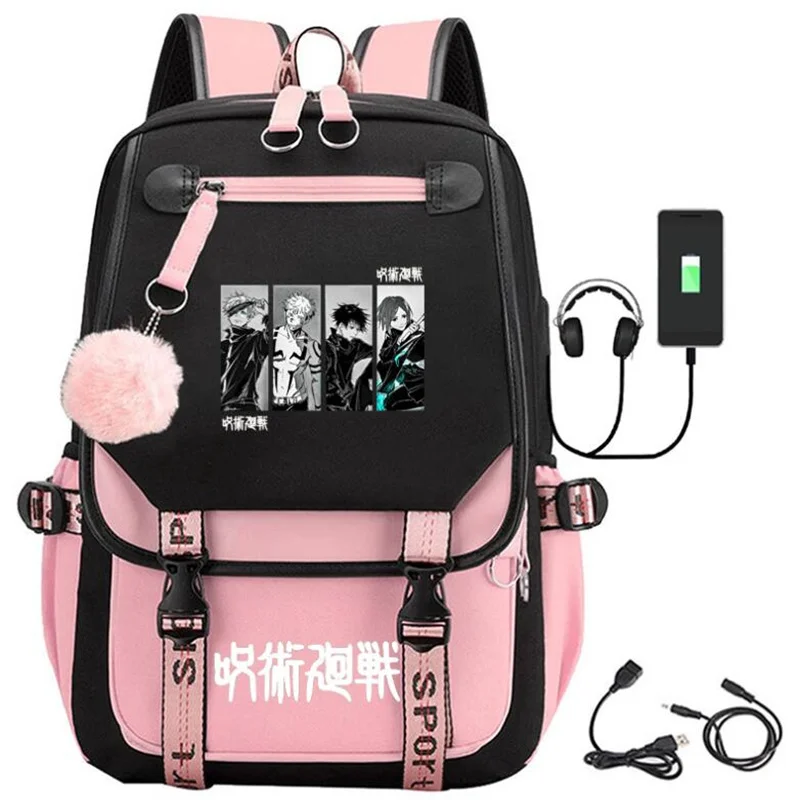 Anime Jujutsu Kaisen Backpack Teenarges Schoolbag Men Women Color Blocking USB Laptop Rucksack Travel Shoulder Outdoor Bags
Anime Jujutsu Kaisen Backpack Teenarges Schoolbag Men Women Color Blocking USB Laptop Rucksack Travel Shoulder Outdoor Bags