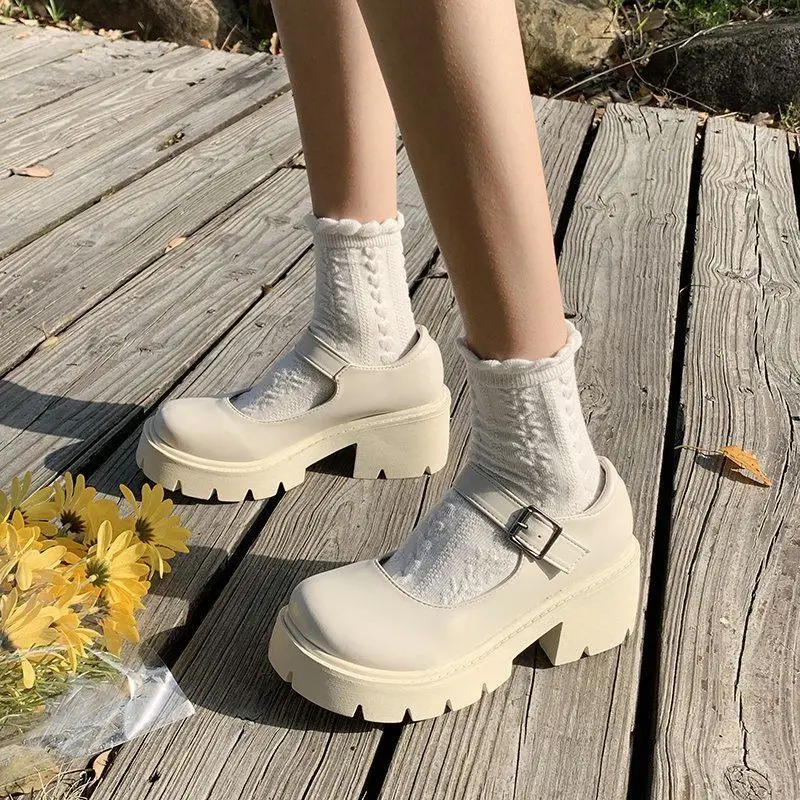 Туфли женские на платформе в стиле «Лолита», Винтажная обувь в японском стиле «Мэри Джейн», массивные шлепанцы JK, Классические сандалии для ...
Туфли женские на платформе в стиле «Лолита», Винтажная обувь в японском стиле «Мэри Джейн», массивные шлепанцы JK, Классические сандалии для ...