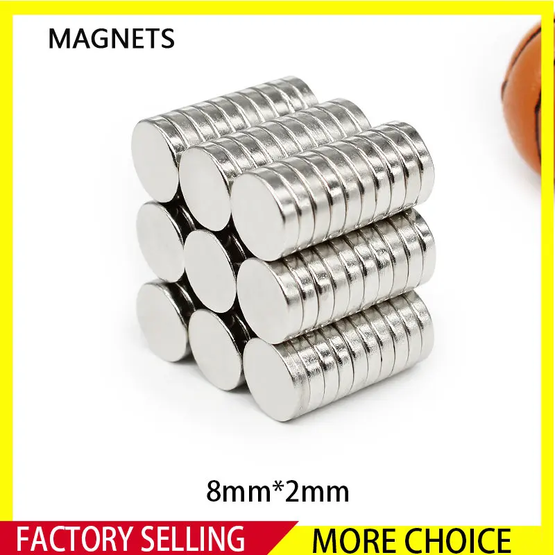 

20~500PCS 8x2mm Neodymium Magnet 8mm x 2mm N35 NdFeB Round Super Powerful Strong Permanent Magnetic imanes Disc