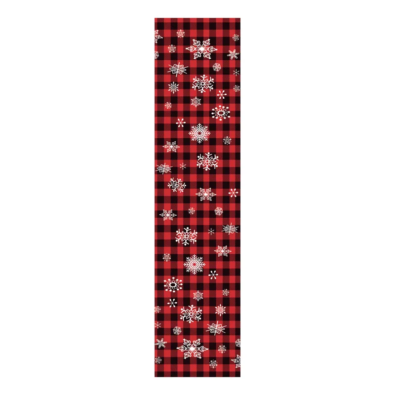Christmas Table Flag Holiday Atmosphere Decoration Table Runner Red Plaid Christmas Red Potluck Tablecloth Snowflake Santa Claus 
Christmas Table Flag Holiday Atmosphere Decoration Table Runner Red Plaid Christmas Red Potluck Tablecloth Snowflake Santa Claus