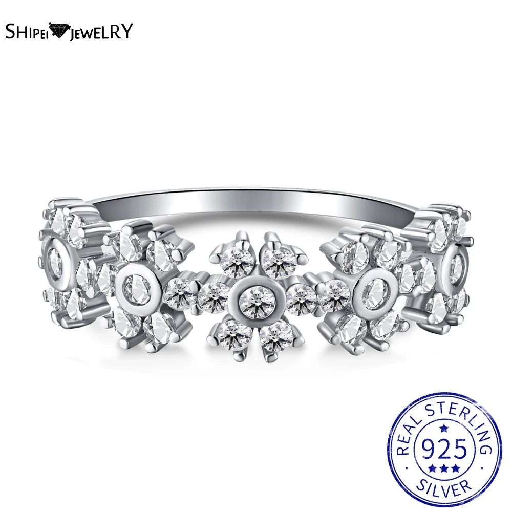 Shipei Fashion 100% 925 Sterling Silver Flowers AAAAA Zircon Gemstone Wedding Band Ring For Women Fine Jewelry Gift Wholesale
Shipei Fashion 100% 925 Sterling Silver Flowers AAAAA Zircon Gemstone Wedding Band Ring For Women Fine Jewelry Gift Wholesale