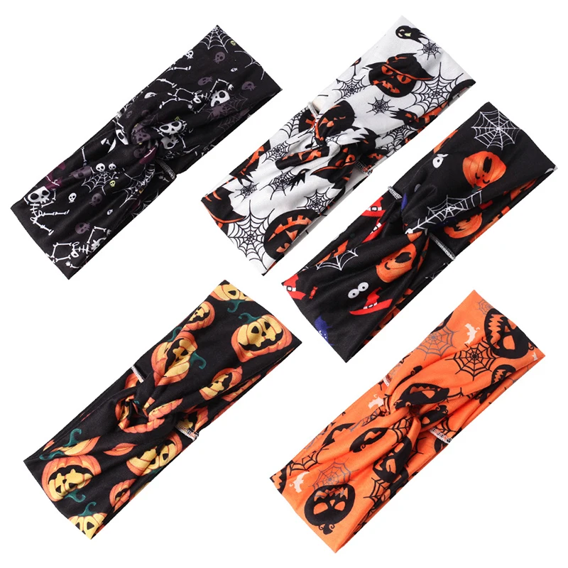 Halloween Cool Headband Cotton Cross Knot Elastic Hairband Skull Cobweb Pumpkin Pattern Hair Accessories For Girls DIY Hairbands
Halloween Cool Headband Cotton Cross Knot Elastic Hairband Skull Cobweb Pumpkin Pattern Hair Accessories For Girls DIY Hairbands