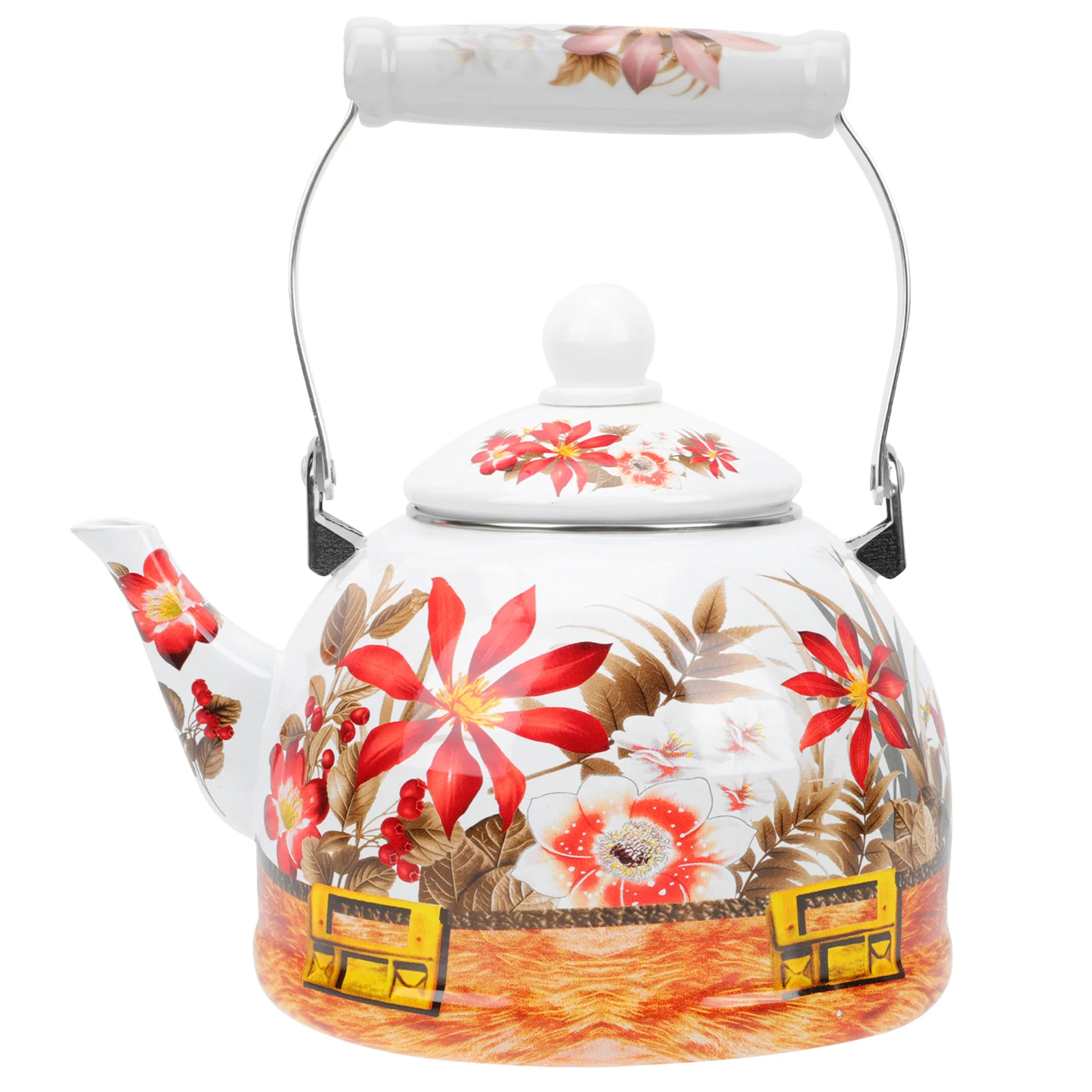 Tea Kettle Enamel Holder Stovetop Kettles Heating Handheld Pot Vintage Teaware Floral Water Boiling
Tea Kettle Enamel Holder Stovetop Kettles Heating Handheld Pot Vintage Teaware Floral Water Boiling