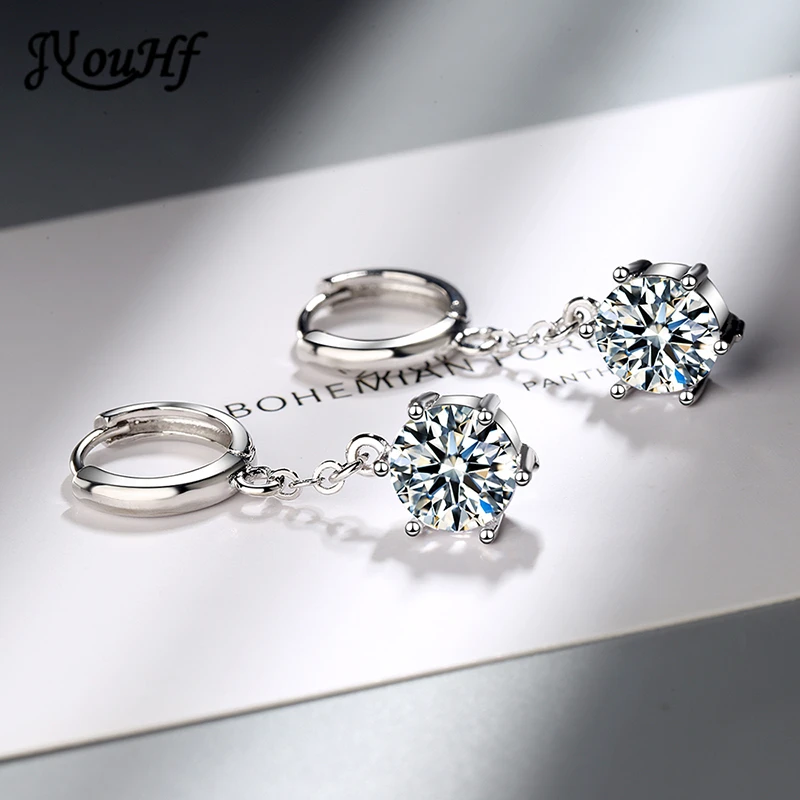 Delicate 925 Sterling Silver Crystal Earrings for Women Fashion Korean Zircon Pendant with Long Chain Drop Earring Jewelry New
Delicate 925 Sterling Silver Crystal Earrings for Women Fashion Korean Zircon Pendant with Long Chain Drop Earring Jewelry New