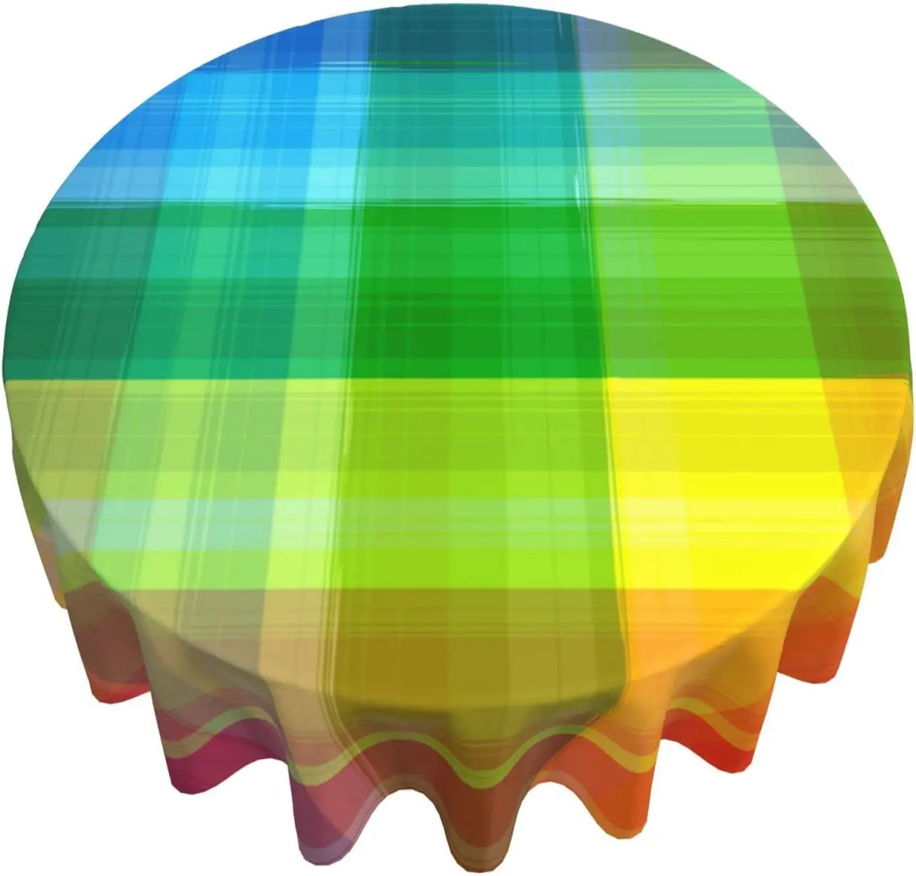 Rainbow Round Tablecloth 60 Inch Reusable Washable Pride Colorful Plaid Table Covers for Dining Rooms Kitchen Parties Holiday
Rainbow Round Tablecloth 60 Inch Reusable Washable Pride Colorful Plaid Table Covers for Dining Rooms Kitchen Parties Holiday