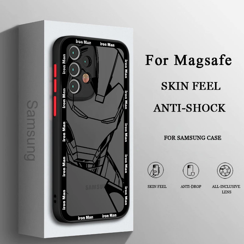 Avengers spider man iron man Phone Case For Samsung A71 A70 A52 A51 A42 A32 A22 A21S A12 A33 A53 Frosted Translucent Cover
Avengers spider man iron man Phone Case For Samsung A71 A70 A52 A51 A42 A32 A22 A21S A12 A33 A53 Frosted Translucent Cover