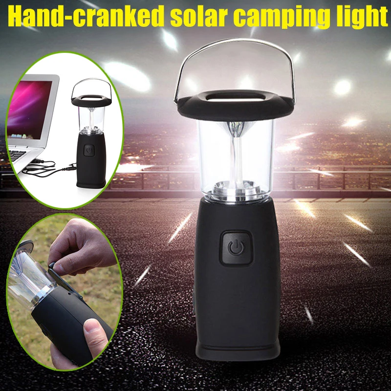 LED Solar Light with Hand-Up Crank Dynamo USB Rechargeable Lantern Lamp Camping for Outdoor Hunting Hiking Fishing
LED Solar Light with Hand-Up Crank Dynamo USB Rechargeable Lantern Lamp Camping for Outdoor Hunting Hiking Fishing