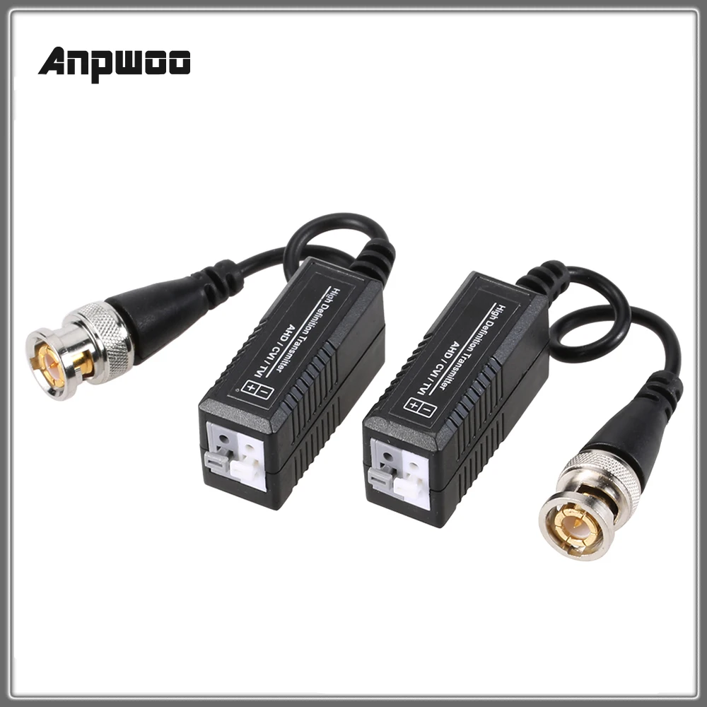 

Anpwoo BNC HD 2M 3M CCTV Via Twisted Pairs Adapter HD CVI/TVI/AHD Passive Video Balun Male BNC to UTP Cat5/5e/6 Network Camera