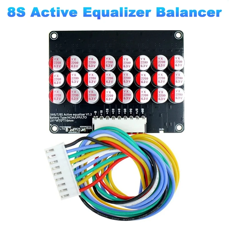 8S Active Equalizer Balancer Lifepo4 Lipo LTO Battery Energy Equalization Capacitor BMS Board
8S Active Equalizer Balancer Lifepo4 Lipo LTO Battery Energy Equalization Capacitor BMS Board