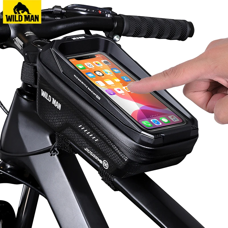 WILD MAN Waterproof Bike Frame Bag Bicycle Top Tube Bag Touch Screen Cycling Bag 6.7 Inch Mobile Phone Case Bike Accessories
WILD MAN Waterproof Bike Frame Bag Bicycle Top Tube Bag Touch Screen Cycling Bag 6.7 Inch Mobile Phone Case Bike Accessories