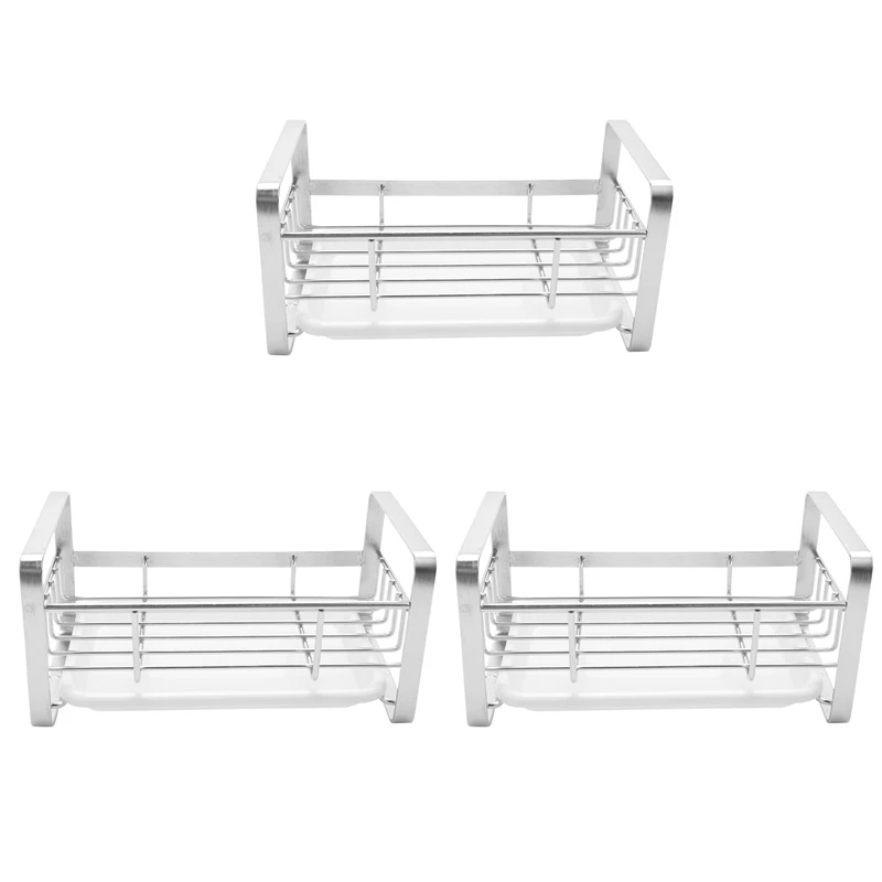 3X Sponge Holder, Sponge And Soap Holder For Kitchen Sink, 304 Stainless Steel Kitchen Dish Soap Caddy Tray Organizer
3X Sponge Holder, Sponge And Soap Holder For Kitchen Sink, 304 Stainless Steel Kitchen Dish Soap Caddy Tray Organizer