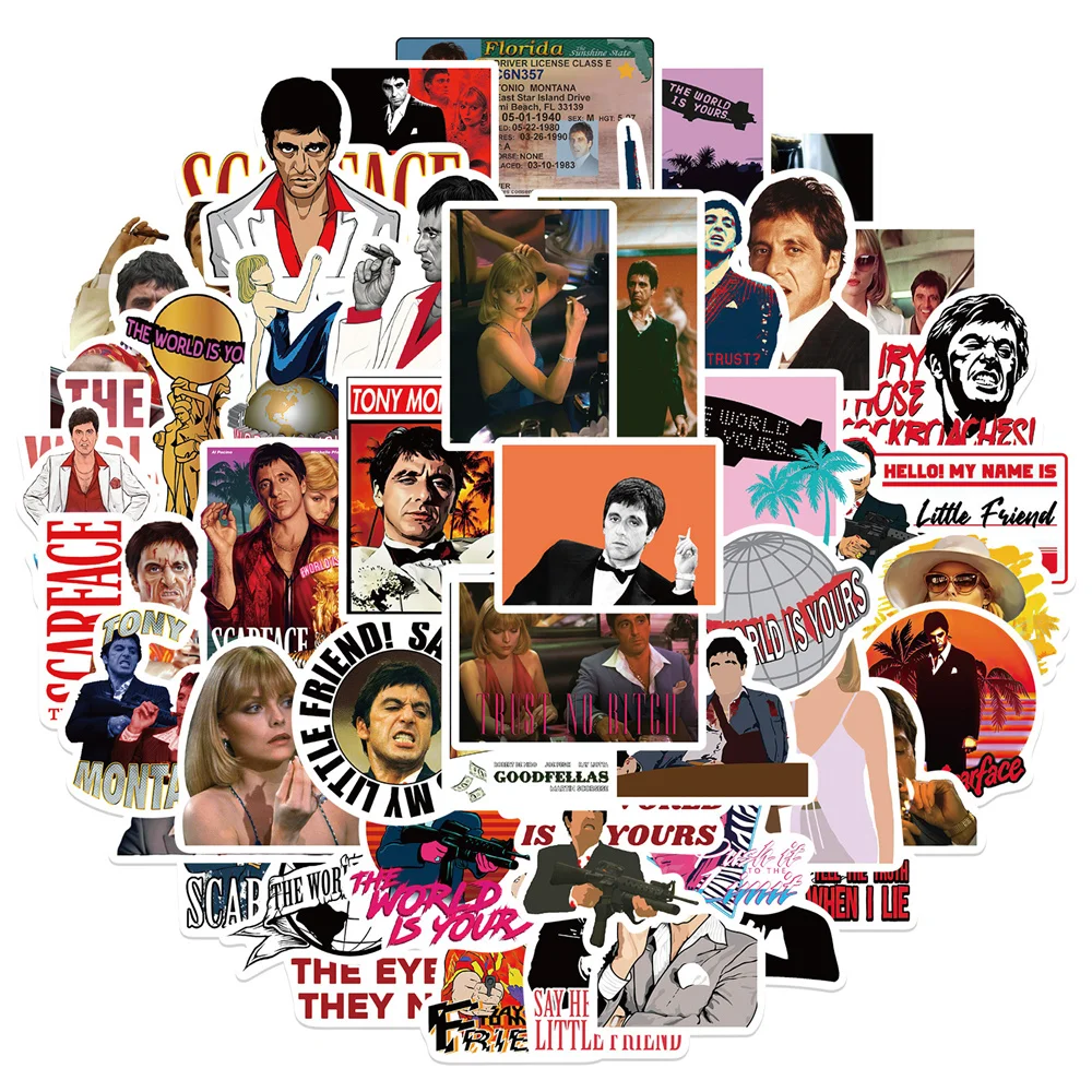 10/30/50PCS Movie Scarface Graffiti Waterproof Sticker Creative Decorative Decal Refrigerator Skateboard Helmet Guitar Wholesale
10/30/50PCS Movie Scarface Graffiti Waterproof Sticker Creative Decorative Decal Refrigerator Skateboard Helmet Guitar Wholesale