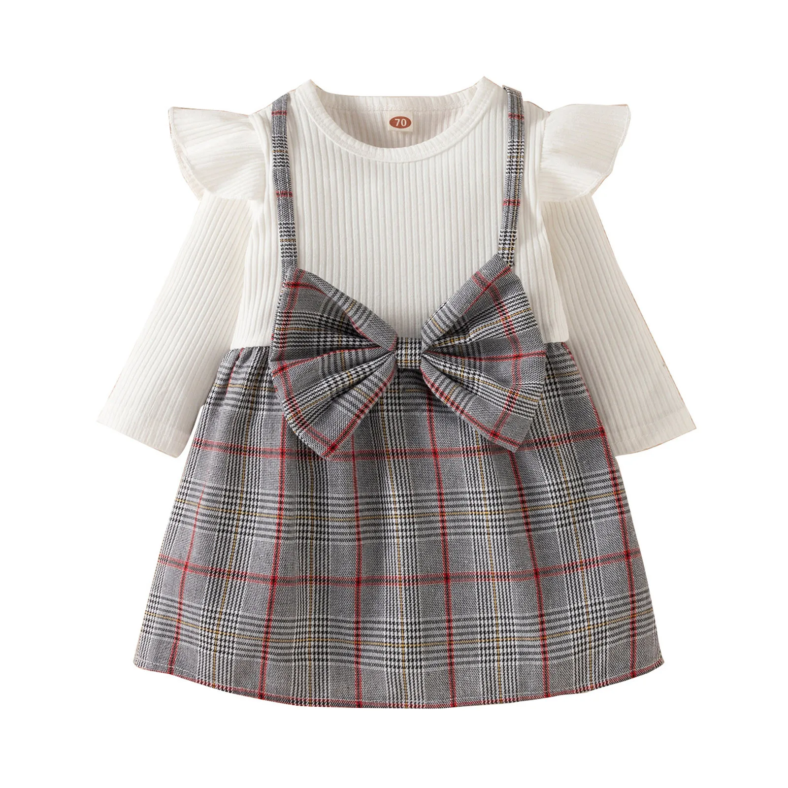 Girl Sleeve born Infant Baby Girls Ribbed Plaid Bowknot Princess Dress Outfits Clothes Soft And Warm Dress Clothes Set
Girl Sleeve born Infant Baby Girls Ribbed Plaid Bowknot Princess Dress Outfits Clothes Soft And Warm Dress Clothes Set