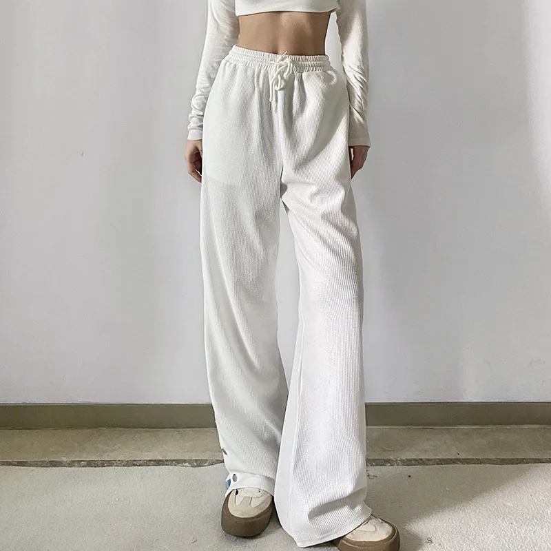 Streetwear Drawstring Casual Loose Side Split White Sweatpants Jogger For Women Harajuku Wide Leg Trousers Hip Hop Pants Capris
Streetwear Drawstring Casual Loose Side Split White Sweatpants Jogger For Women Harajuku Wide Leg Trousers Hip Hop Pants Capris