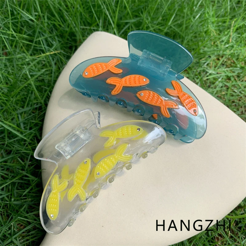 HANGZHI Blue Clear Hair Clip for Women Girls Fun Cute Red Goldfish Fishbowl Shark Clip Summer Seaside Hair Accessories Headwear
HANGZHI Blue Clear Hair Clip for Women Girls Fun Cute Red Goldfish Fishbowl Shark Clip Summer Seaside Hair Accessories Headwear