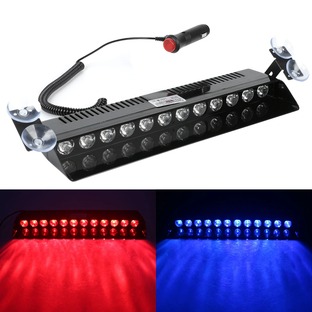 Car Strobe Light 12V 12 LED Multiple Flashing Modes Emergency Flasher Red Blue Windshield Warning Lamp Police Lights
Car Strobe Light 12V 12 LED Multiple Flashing Modes Emergency Flasher Red Blue Windshield Warning Lamp Police Lights