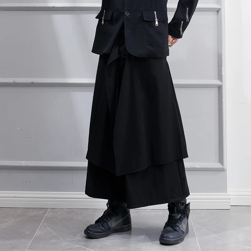 Plus Men's Spring New Size Hip Hop Pants Fake 2 Pieces Of Nine-point Pants Black Summer Fashion Loose Culottes Trousers
Plus Men's Spring New Size Hip Hop Pants Fake 2 Pieces Of Nine-point Pants Black Summer Fashion Loose Culottes Trousers