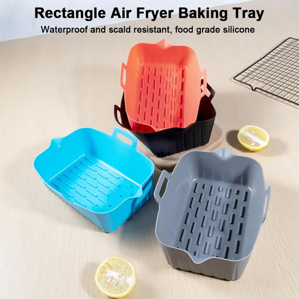 New Air Fryer Silicone Baking Tray Pan Rectangle Reusable Heat Resistant Air Fryer Liner Kitchen Tools
New Air Fryer Silicone Baking Tray Pan Rectangle Reusable Heat Resistant Air Fryer Liner Kitchen Tools
