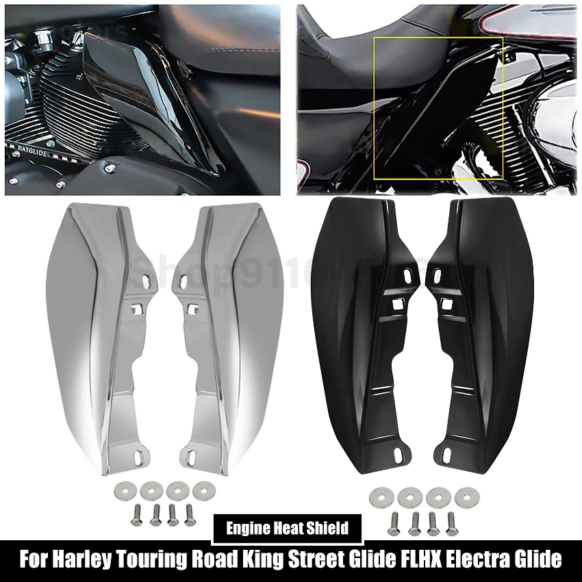 For Harley Touring Street Electra Glide 2009-2016 Motor Cover Motorcycle Black/Chrome Heat Shield Mid-Frame Air Deflector Trim
For Harley Touring Street Electra Glide 2009-2016 Motor Cover Motorcycle Black/Chrome Heat Shield Mid-Frame Air Deflector Trim