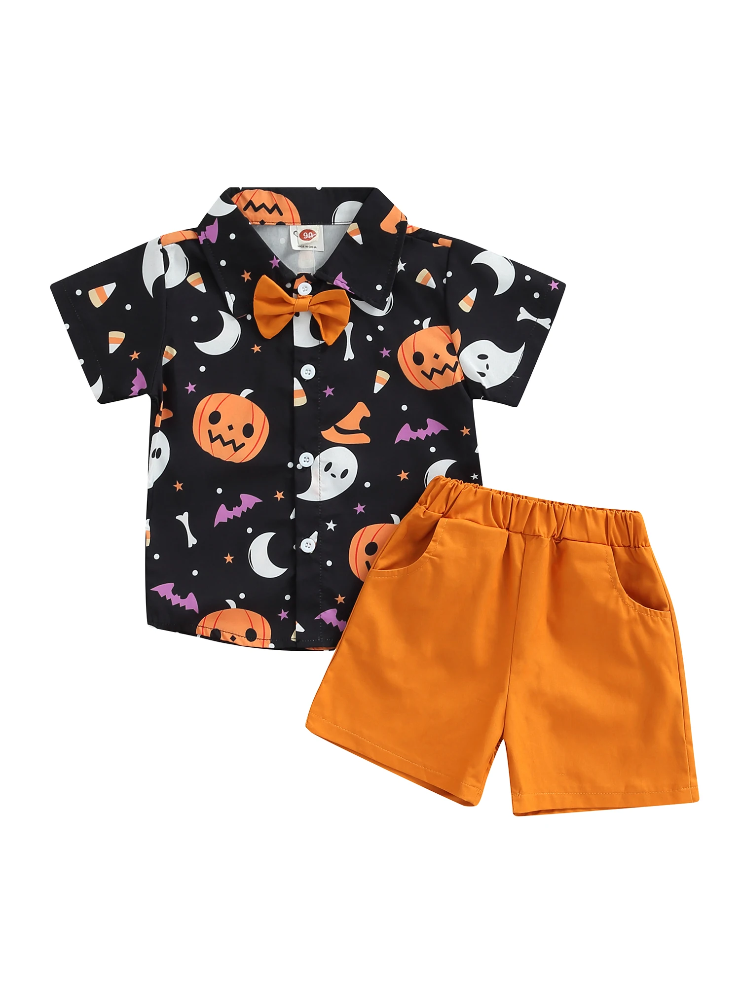 Toddler Baby Boy Halloween Outfits Gentleman Bowtie Pumpkin Short Sleeve Button Shirt Tops Shorts 2Pcs Clothes Set
Toddler Baby Boy Halloween Outfits Gentleman Bowtie Pumpkin Short Sleeve Button Shirt Tops Shorts 2Pcs Clothes Set