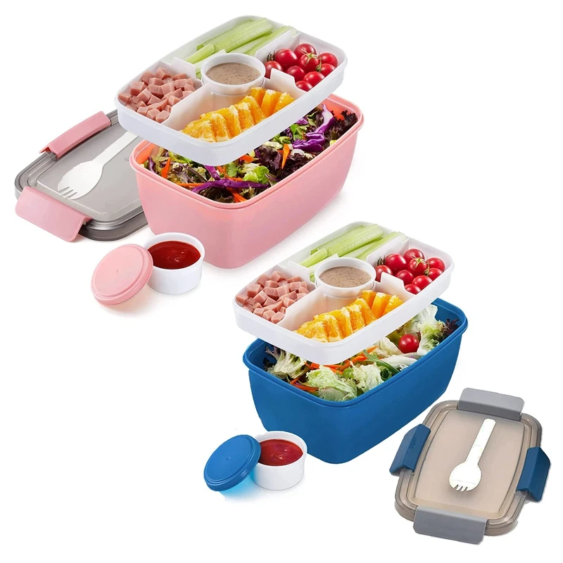Adult Lunch Box, 2000 Ml, Lunch Box With Compartments, 2-Tier Salad Box To Go, Large, Sustainable, Leak-Proof
Adult Lunch Box, 2000 Ml, Lunch Box With Compartments, 2-Tier Salad Box To Go, Large, Sustainable, Leak-Proof
