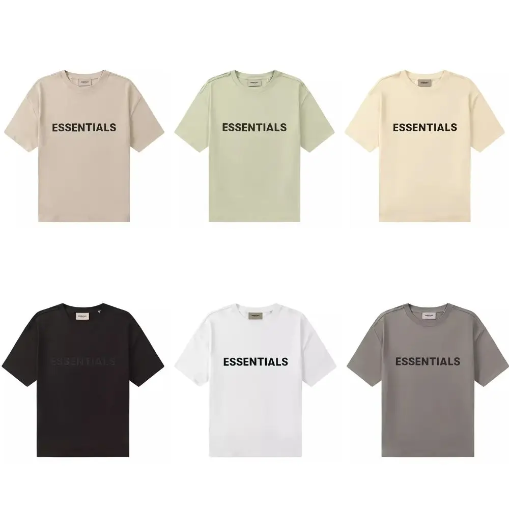 New Summer ESSENTIALS T-shirt Loose Rubber Letter logo Ovesized Short Sleeve Hip hop Unisex 100% Cotton Sports Tees Couple T-Shi
New Summer ESSENTIALS T-shirt Loose Rubber Letter logo Ovesized Short Sleeve Hip hop Unisex 100% Cotton Sports Tees Couple T-Shi