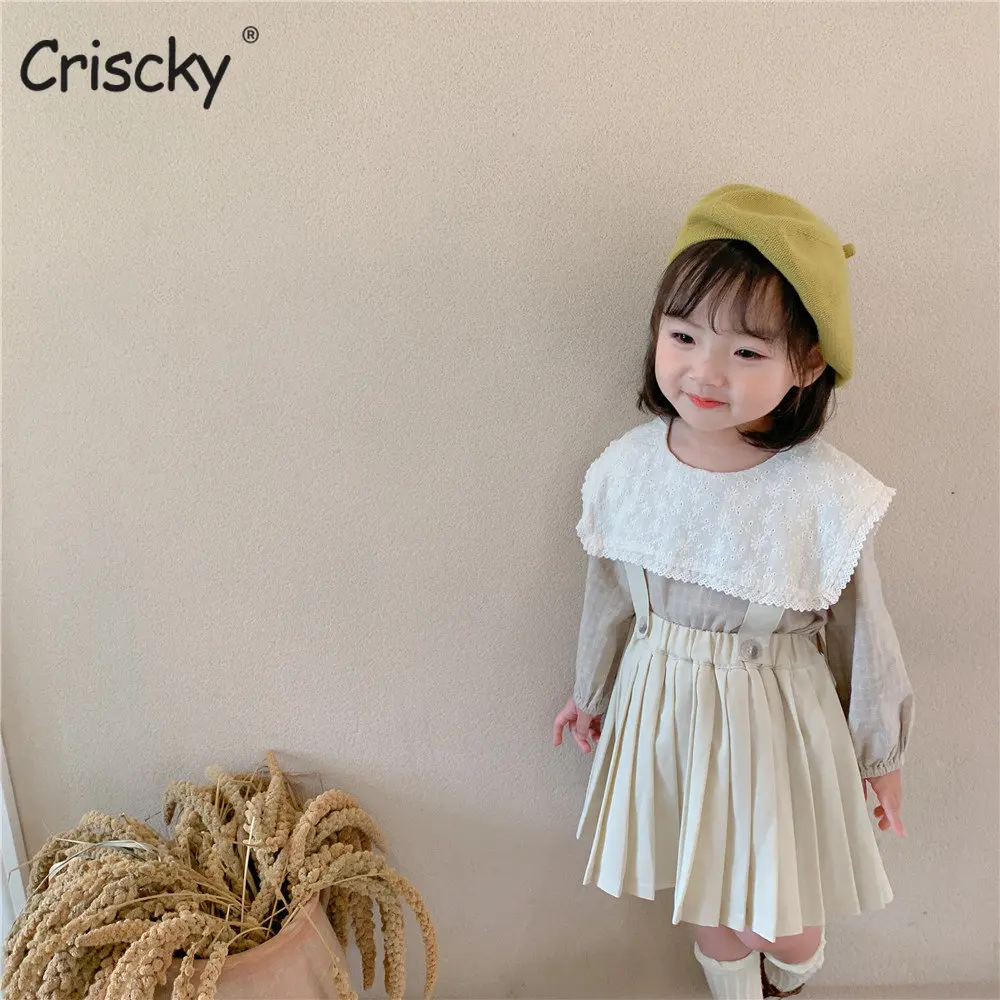 Criscky Girls Pleated Skirt Sets 2022 Spring Korean Children's Clothing Baby Lace Collar Shirt + Pleated Strap Dress Suit
Criscky Girls Pleated Skirt Sets 2022 Spring Korean Children's Clothing Baby Lace Collar Shirt + Pleated Strap Dress Suit