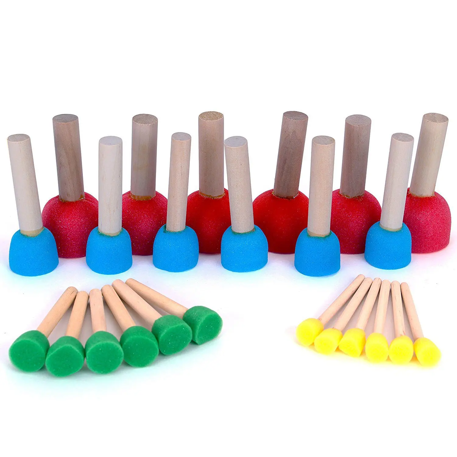 Foam Pouncer Assortment Sponge Painting Stippler Set 24/pkg Foam Brush Value Pack 6 (1/2"), 6 (3/4"), 6 (1-3/16") 6 (1-3/4")
Foam Pouncer Assortment Sponge Painting Stippler Set 24/pkg Foam Brush Value Pack 6 (1/2"), 6 (3/4"), 6 (1-3/16") 6 (1-3/4")