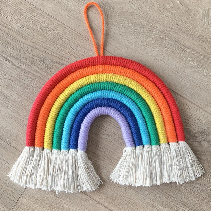1 Piece Nordic Style Room Decoration Handwoven Cotton Rope Rainbow Hanging Decoration Wall Hanging Decoration Rainbow Ornament
1 Piece Nordic Style Room Decoration Handwoven Cotton Rope Rainbow Hanging Decoration Wall Hanging Decoration Rainbow Ornament
