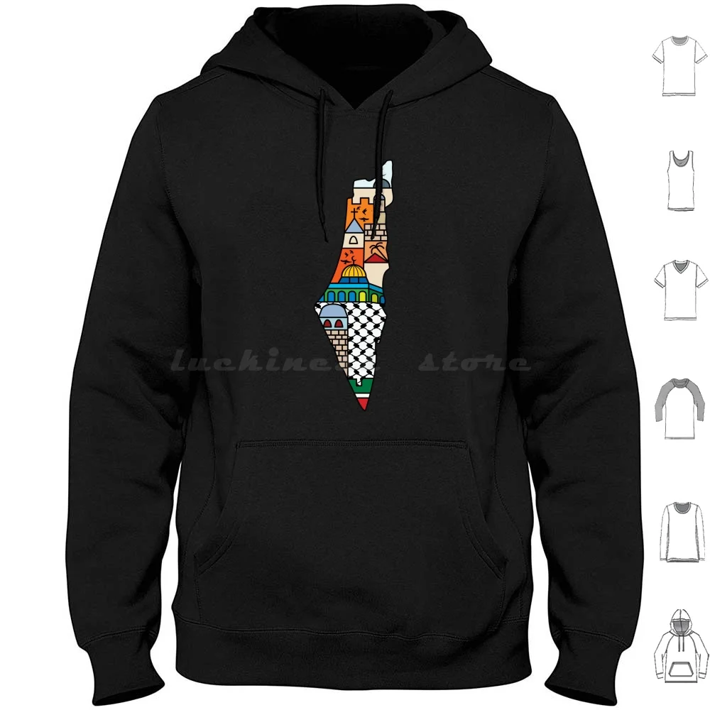I Love Palestine My Homeland Palestinian Map With Kufiya Hatta Pattern And Most Sacred Cites-Wht Hoodies Long Sleeve
I Love Palestine My Homeland Palestinian Map With Kufiya Hatta Pattern And Most Sacred Cites-Wht Hoodies Long Sleeve