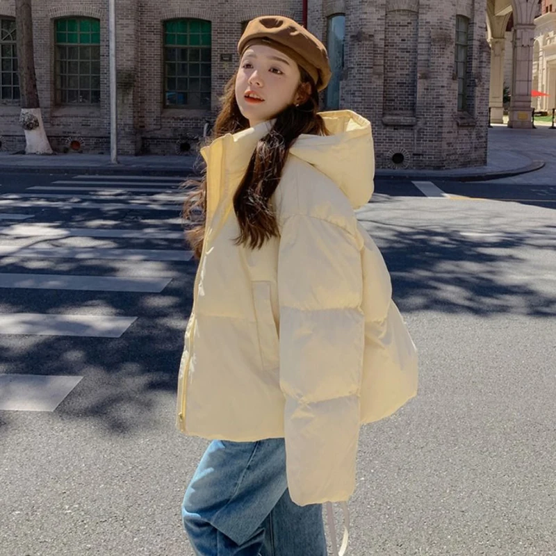Gidyq Winter Warm Women Jacket Korean Fashion Cotton Padded Down Hooded Parkas Female Casual Zipper Loose Outerwear New
Gidyq Winter Warm Women Jacket Korean Fashion Cotton Padded Down Hooded Parkas Female Casual Zipper Loose Outerwear New