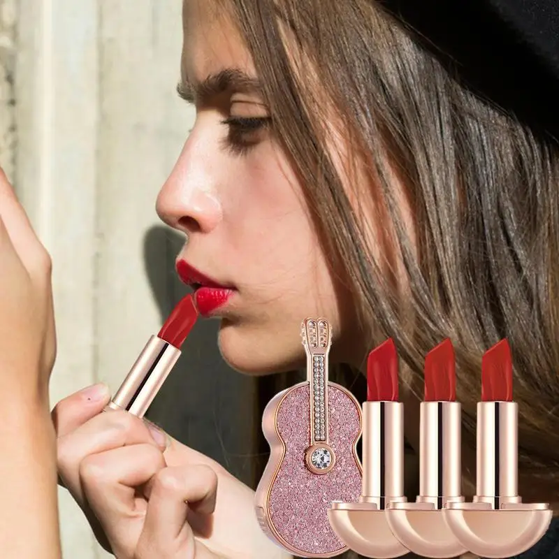 Rainbow Guitar Lipstick Sexy Woman Velvet Matte Lip Stain For Lips Long Lasting Water-Proof Lipstick Non-stick Cup Lip Makeup
Rainbow Guitar Lipstick Sexy Woman Velvet Matte Lip Stain For Lips Long Lasting Water-Proof Lipstick Non-stick Cup Lip Makeup