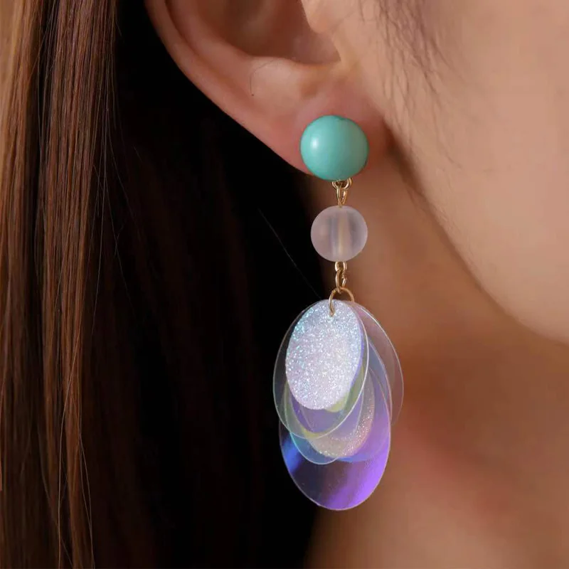 Fashion Macron Geometric Colorful Laser Round Pendant Earrings For Women 2022Exaggerated Personality Shows Thin Face INS Jewelry
Fashion Macron Geometric Colorful Laser Round Pendant Earrings For Women 2022Exaggerated Personality Shows Thin Face INS Jewelry