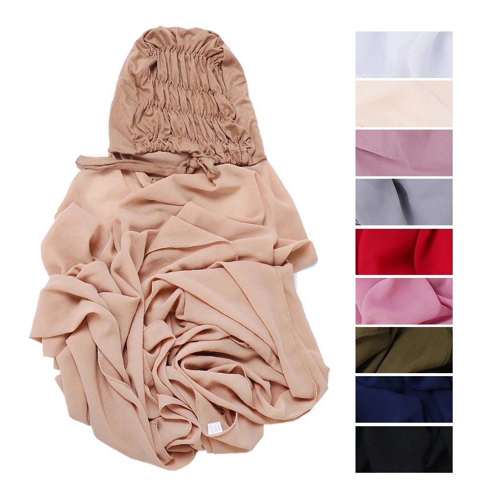 Новый модный шифоновый хиджаб шарф для женщин Шапки на шнурке шифоновый хиджаб кепка со складками шаль головной шарф Мусульманский уникальный дизайн
Новый модный шифоновый хиджаб шарф для женщин Шапки на шнурке шифоновый хиджаб кепка со складками шаль головной шарф Мусульманский уникальный дизайн