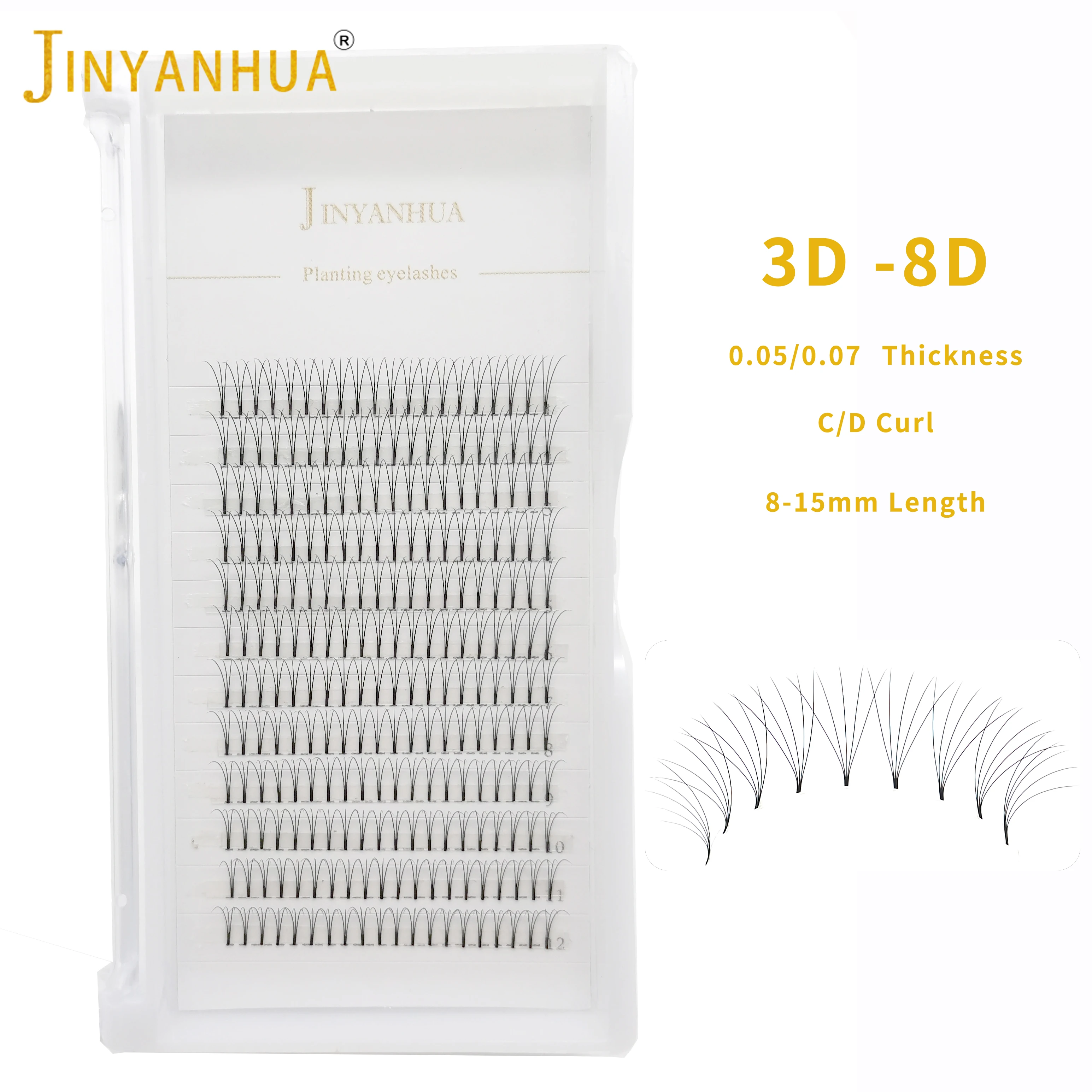 Eyelash Extension 3D4D5D6D7D8D Premade Fans Lashes Short Stem .05|.07 Thick C D Curl 8mm-15mm Russian Volume Fans Lash Extension
Eyelash Extension 3D4D5D6D7D8D Premade Fans Lashes Short Stem .05|.07 Thick C D Curl 8mm-15mm Russian Volume Fans Lash Extension