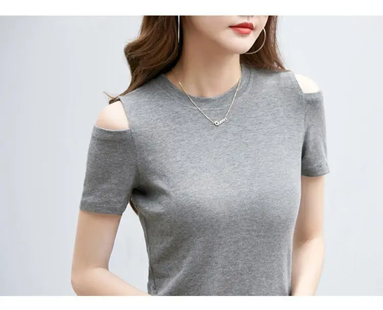 Modell strapless short-sleeved t-shirt shallot round neck jacket solid color temperament foreign style undershirt white
Modell strapless short-sleeved t-shirt shallot round neck jacket solid color temperament foreign style undershirt white