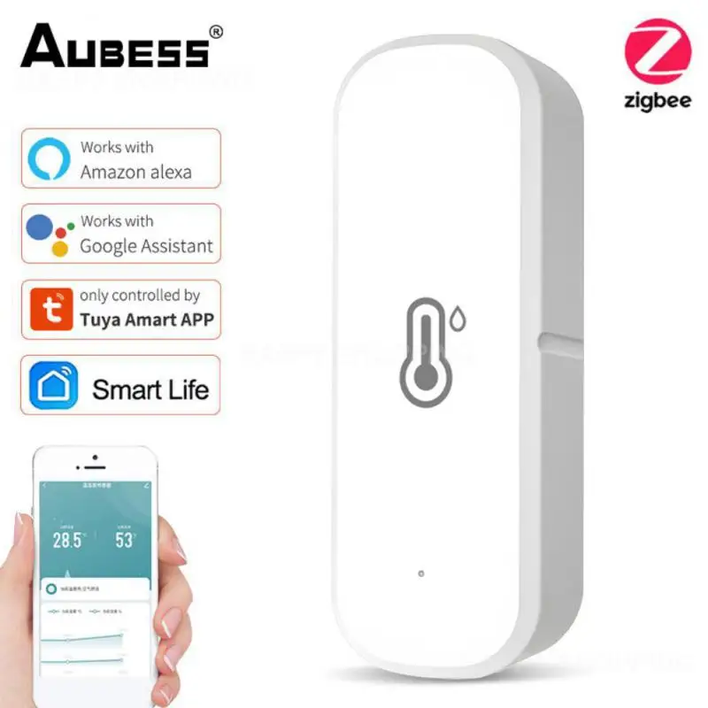 Temperature And Humidity Sensor Mutifunctional Battery Powered Remote Monitor Voice Control App Remote Control Smart Home
Temperature And Humidity Sensor Mutifunctional Battery Powered Remote Monitor Voice Control App Remote Control Smart Home