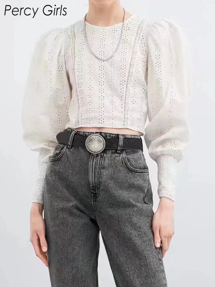 2022 ZA New Summer Vinatge Embroidery Blouses Women Casual Chic Hollow Out Shirt Female Elastic Back Long Sleeve Tops
2022 ZA New Summer Vinatge Embroidery Blouses Women Casual Chic Hollow Out Shirt Female Elastic Back Long Sleeve Tops