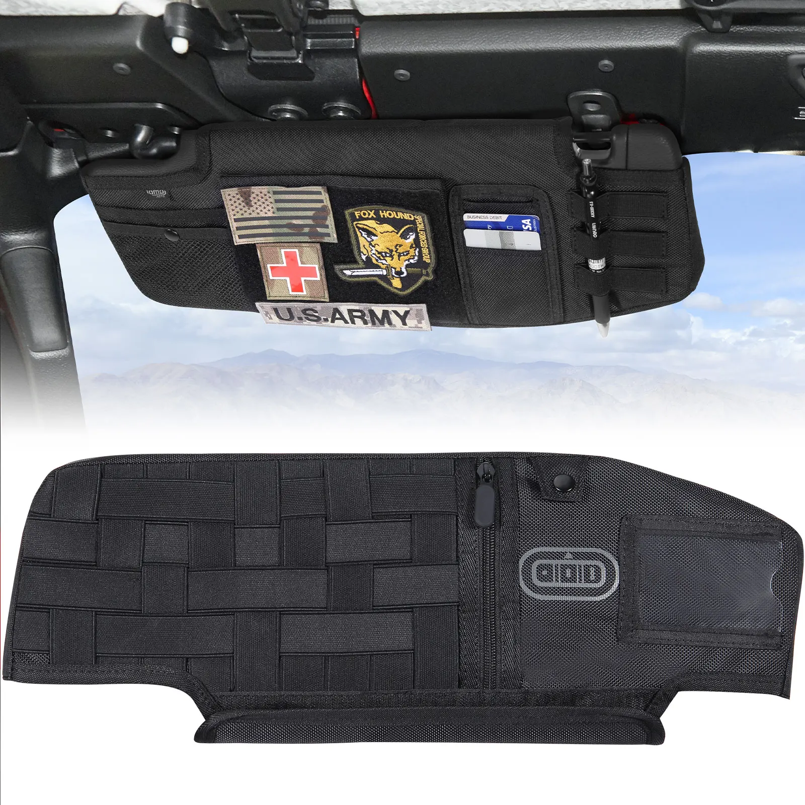 For Jeep Wrangler JL JLU JT Sun Visor Organizer Driver's Side Front Visor Multi-Pocket Storage Cover Visor Storage Holder
For Jeep Wrangler JL JLU JT Sun Visor Organizer Driver's Side Front Visor Multi-Pocket Storage Cover Visor Storage Holder