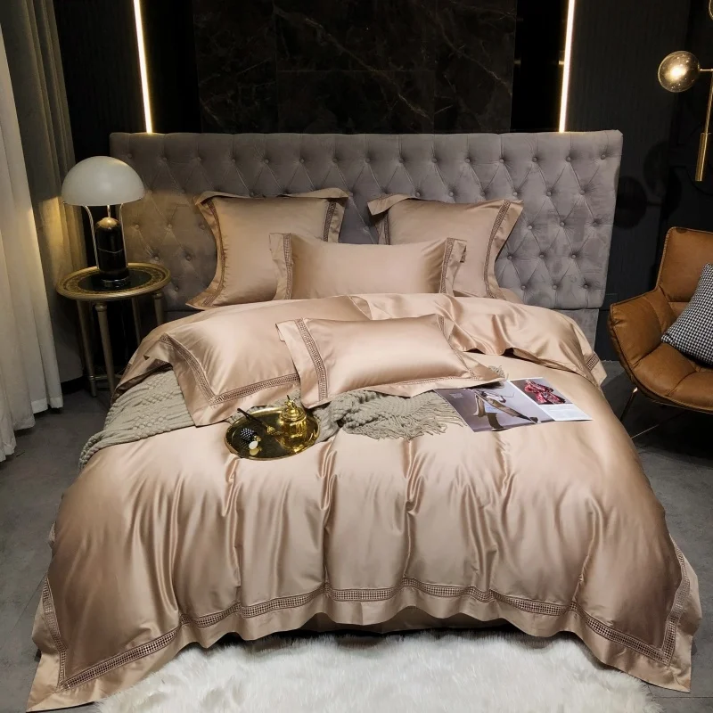 Luxury Soft Cozy 1400TC Egyptian Cotton Hotel Style Embroidery Bedding Set Champagne Duvet Cover Flat/Fitted Sheet Pillowcases
Luxury Soft Cozy 1400TC Egyptian Cotton Hotel Style Embroidery Bedding Set Champagne Duvet Cover Flat/Fitted Sheet Pillowcases