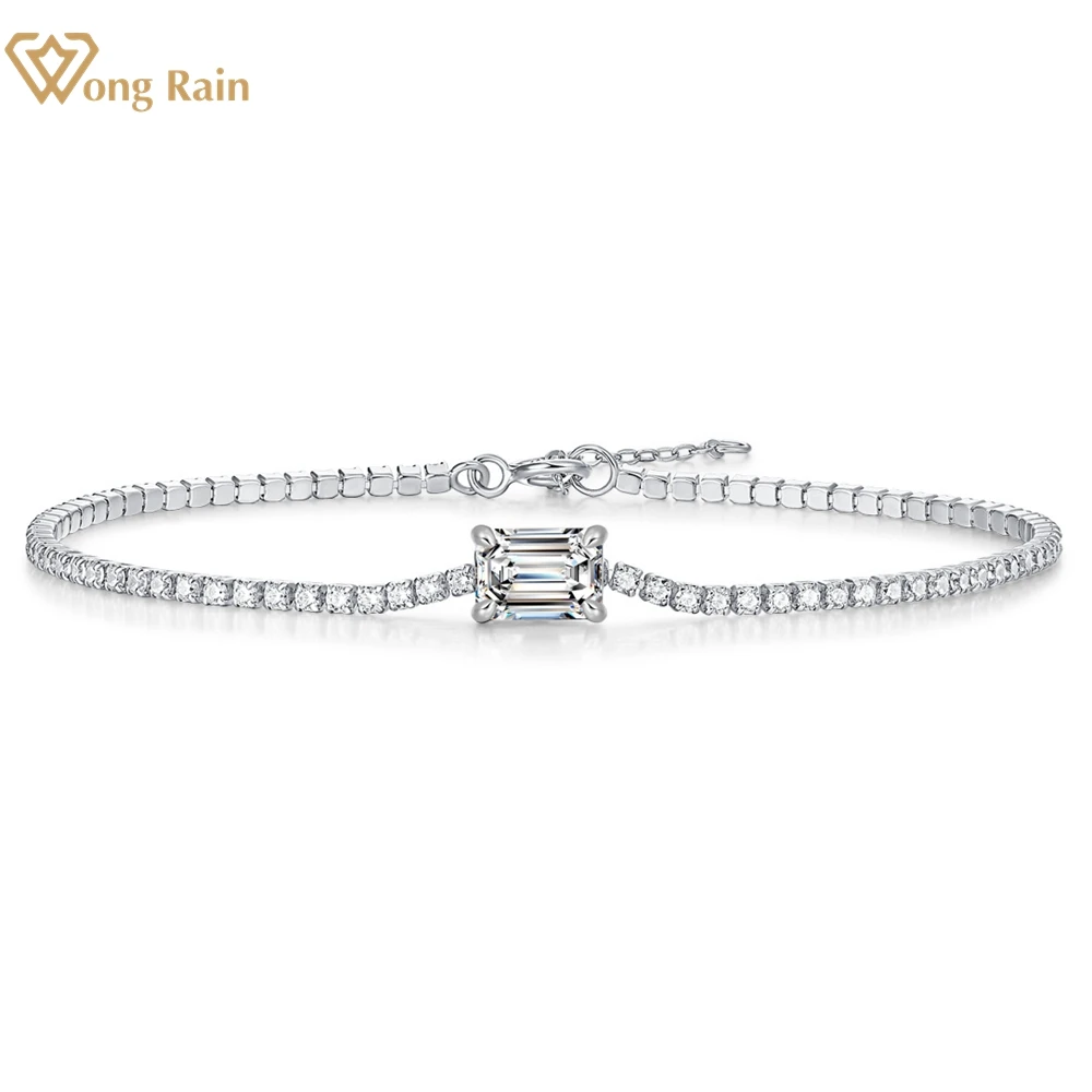 Wong Rain 100% 925 Sterling Silver VVS1 Emerald Cut 1CT Real Moissanite Diamonds Gemstone Women Bracelets Fine Jewelry With GRA
Wong Rain 100% 925 Sterling Silver VVS1 Emerald Cut 1CT Real Moissanite Diamonds Gemstone Women Bracelets Fine Jewelry With GRA