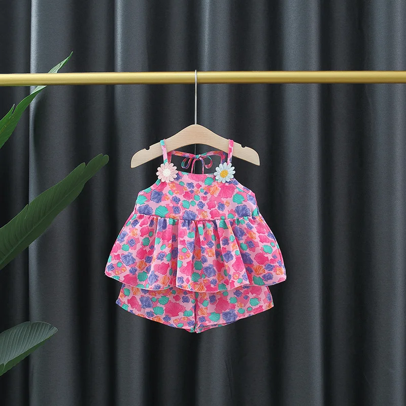 Комплект летней одежды для маленьких девочек, топ на подтяжках с аппликацией и шорты с принтом ракушек, комплект из 2 предметов, наряды для м... 
Комплект летней одежды для маленьких девочек, топ на подтяжках с аппликацией и шорты с принтом ракушек, комплект из 2 предметов, наряды для м...