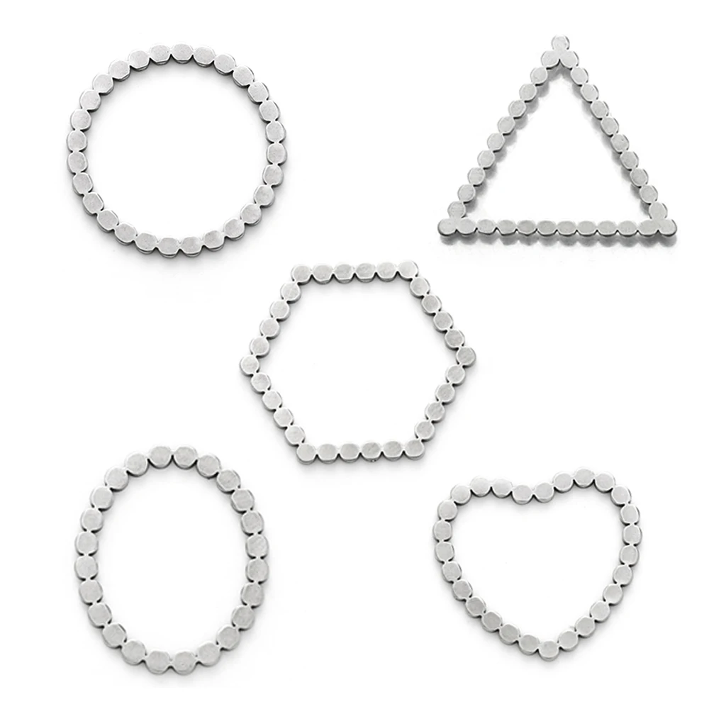 10Pcs Stainless Steel Textured Round Heart Hollow Connector Open Frame Bezel Link for Necklace Bracelet Jewelry Making Supplies
10Pcs Stainless Steel Textured Round Heart Hollow Connector Open Frame Bezel Link for Necklace Bracelet Jewelry Making Supplies