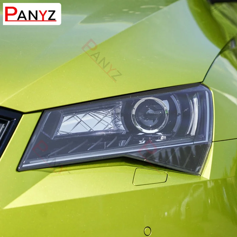 Прозрачная Черная защитная пленка для автомобильных фар Skoda Superb 3 3V B8 2015 2016 2017 2018