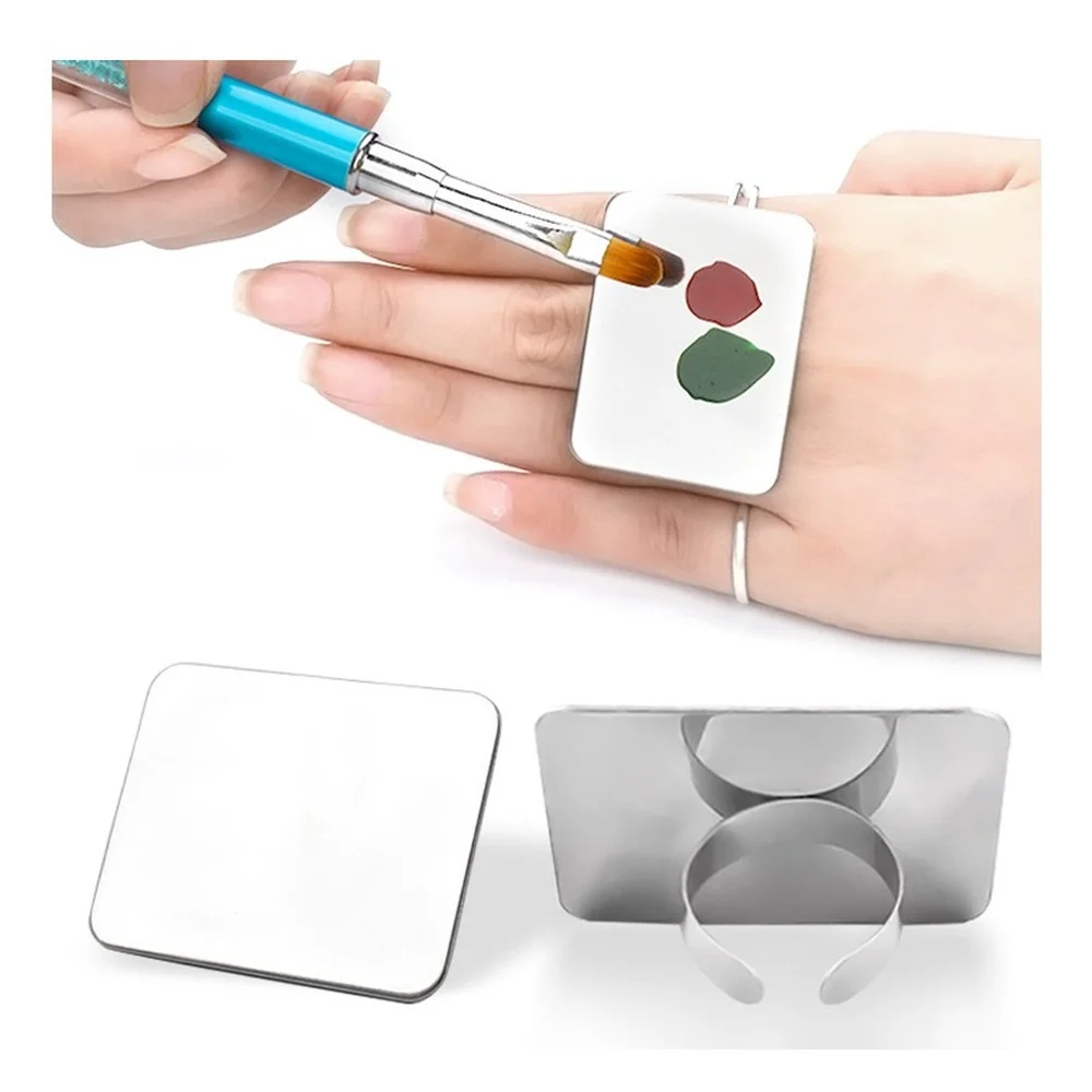 Stainless Steel Ring Palette Professional Paint Plate Mirror Panel Ring Nail Polish Mixing Gel Painting Palette Nail Art
Stainless Steel Ring Palette Professional Paint Plate Mirror Panel Ring Nail Polish Mixing Gel Painting Palette Nail Art