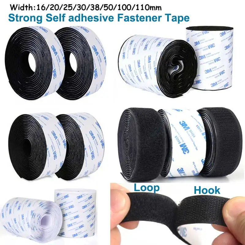 1Meter/Pair 16-110mm Strong Self adhesive Fastener Tape Nylon Hook and Loop Sticker Magic Velcros Adhesive With 3M Glue for DIY
1Meter/Pair 16-110mm Strong Self adhesive Fastener Tape Nylon Hook and Loop Sticker Magic Velcros Adhesive With 3M Glue for DIY