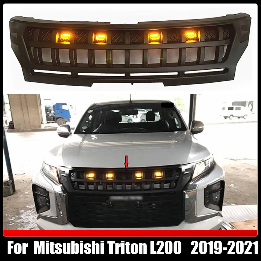 For Mitsubishi Triton L200 2019-2021 Pickup Modified Front Face Decorative Mesh with LED Car Bumper Grill Front Racing Grilles
For Mitsubishi Triton L200 2019-2021 Pickup Modified Front Face Decorative Mesh with LED Car Bumper Grill Front Racing Grilles